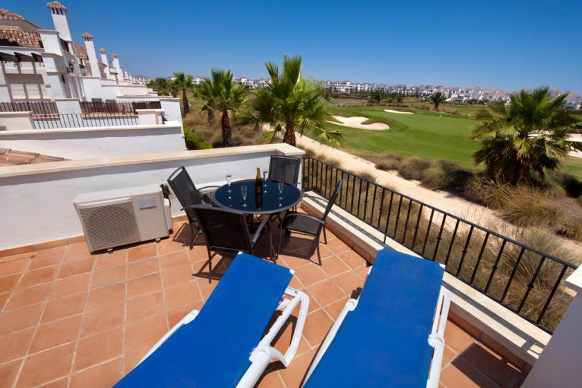 Terrace overlooking golf course